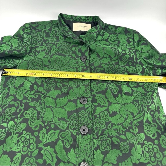 Burberry Embossed Blazer Jacket Royal Emerald Green Large - Picture 10 of 16